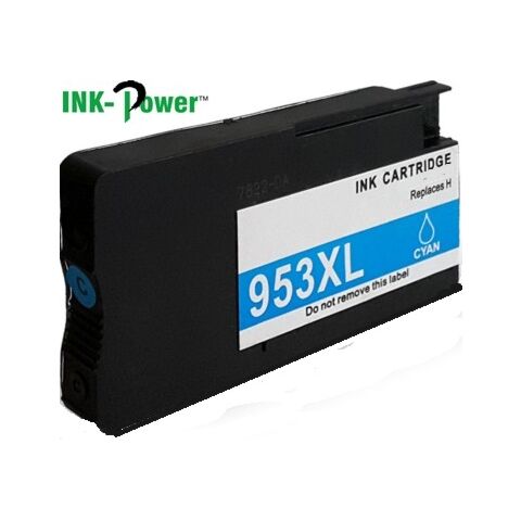 Inkpower Generic Replacement Cartridge F6U16AE for HP Officejet Ink Cartridge 953XL Cyan