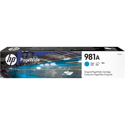 HP # 981A Cyan Original PageWide Cartridge - MFP586/Color 556 series/E58650