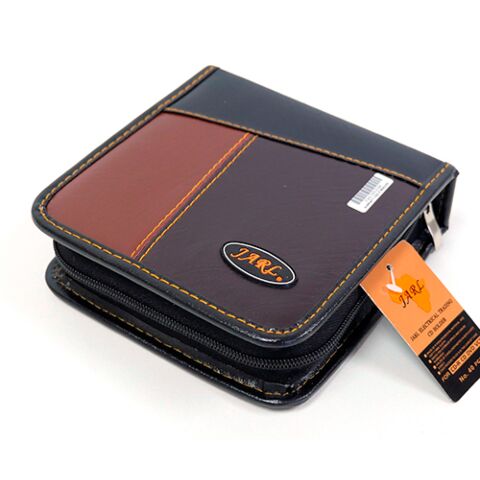 Jarl 40pcs CD Wallet Brown Leather