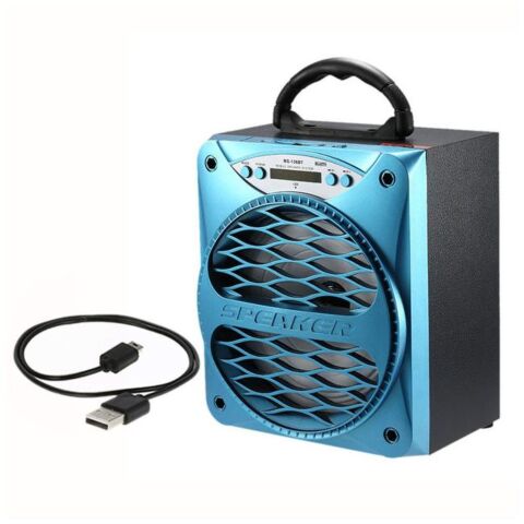 Portable Speaker with Radio Blue