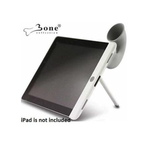 Bone Collection Horn Stand with Sound Amplifier for iPad 2 Grey