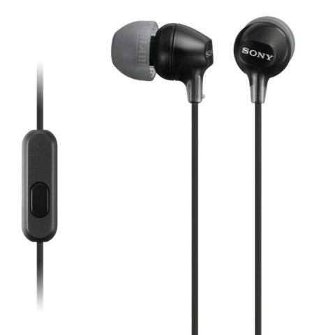 Sony EX15AP In-Ear Headphones with Mic for iPhone- Android - Blackberry Black