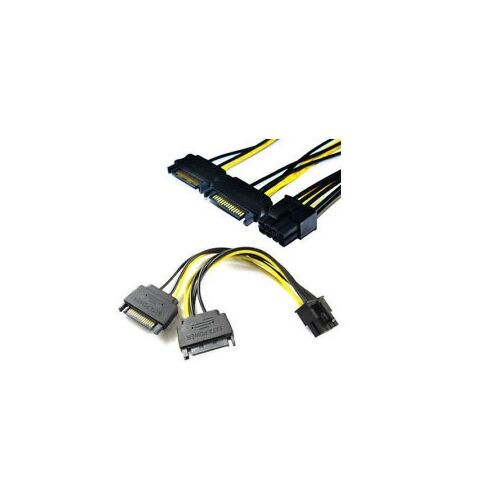 2 X SATA Male to 8 Pin CPU