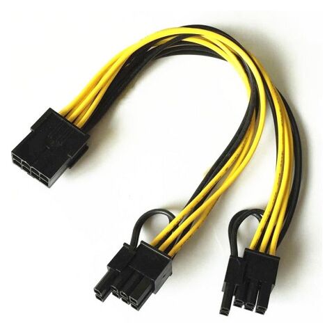 8 Pin Female to 2 X 6 +2 Pin Male