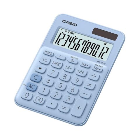 Casio MS-8B-S-DC Desktop Calculator Light Blue