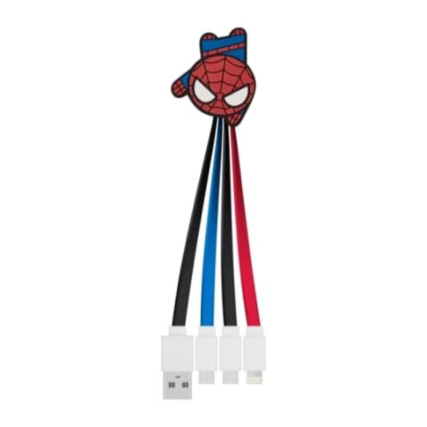 Marvel Spider-man 3-in-1 Charging Cable with Micro USB Lightning and Type-C