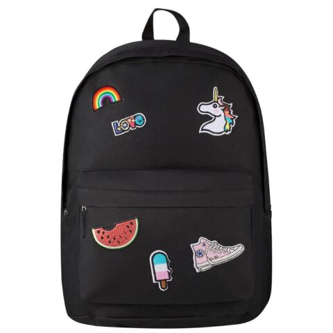 Playground Badges Girls Backpack Black
