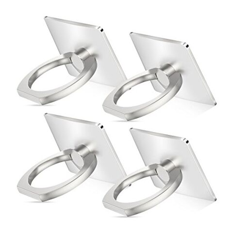 Geeko Universal Ring Smartphone Grip - Versatile swivel grip Silver