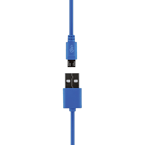 Pro Bass Power Series Boxed Round Micro USB Cable Blue