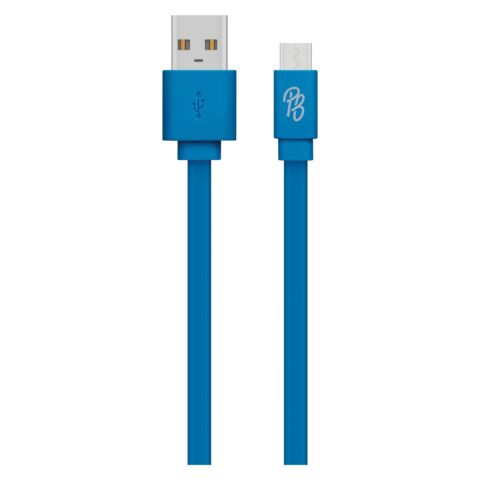 Pro Bass Energize series Packaged Micro USB Cable- Blue 1.2m