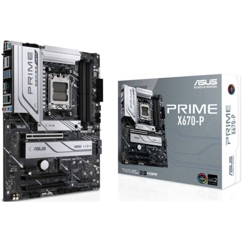 ASUS PRIME X670-P AMD X670 Ryzen Socket Socket AM5 ATX Desktop Motherboard