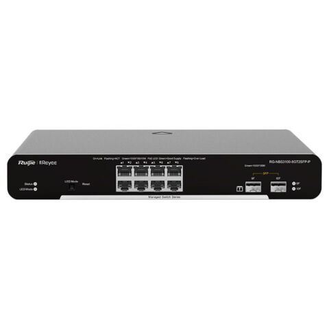 Reyee 8 Port Gigabit PoE 125W 2SFP Layer 2+ Smart Switch | RG-NBS3100-8GT2SFP-P