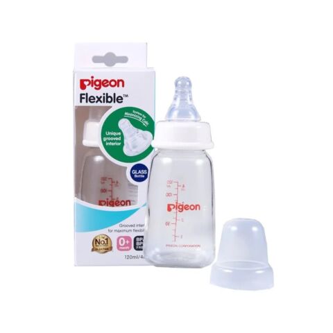 Pigeon - Flexible Glass Bottle With Peristaltic Nipple - 120ml