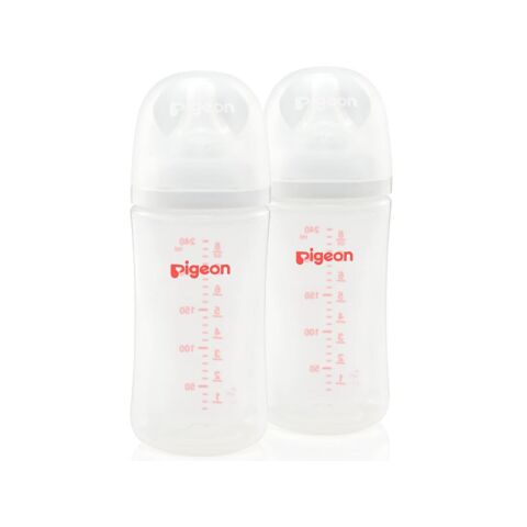 Pigeon 240ml SofTouch 3 PP Nursing Bottle Twin Pack