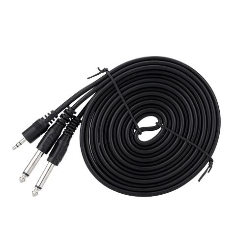 3.5mm Male to 2 X 6.5mm Male 1.5m