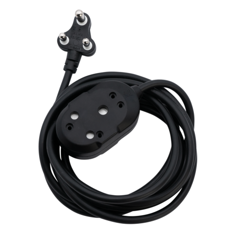 SWITCHED Heavy DUTY BTB EXTENSION LEADS 2 x 16A Socket 20m - Black