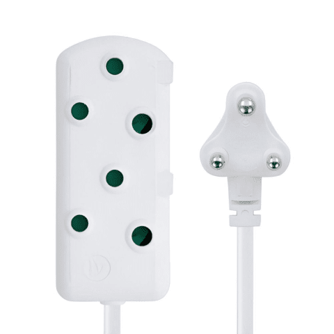 Switched Basics 20m Heavy Duty SBS Extension Cable 2 x 16A Socket - White