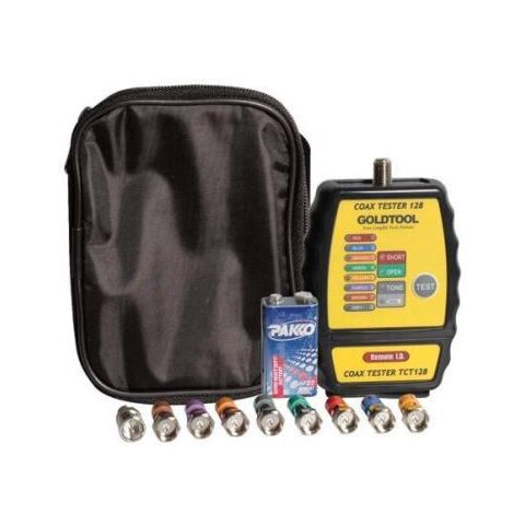 Goldtool Coax Cable Mapper 8 ID Finder with Toner-Handheld testing device designed for CATV and Security Installers