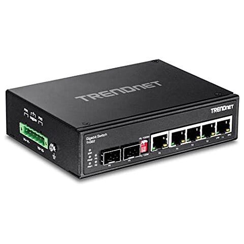 TrendNet 6-Port Hardened Industrial Gigabit DIN-Rail Switch
