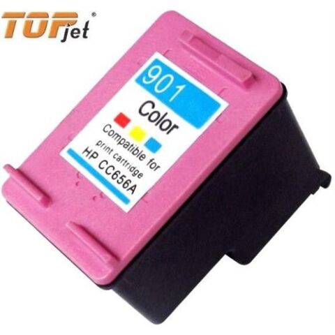 TopJet Generic Replacement Single Tri Colour Officejet Ink Cartridge CC656A for HP901XL