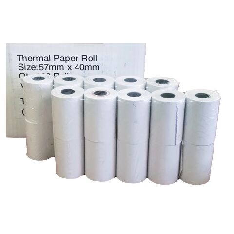 Postron Thermal 57mm X 40mm Credit Card Paper Rolls- 100 rolls per box