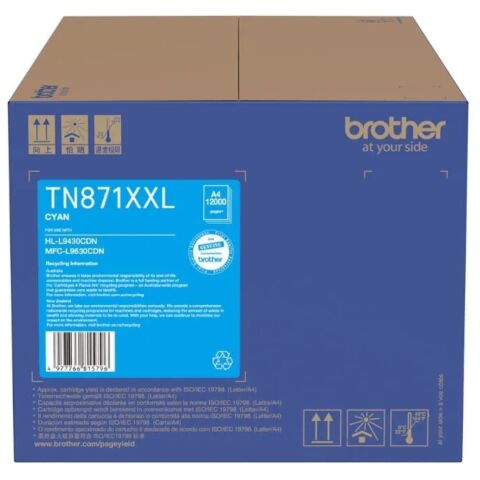 Brother TN-871XXL High Yield Cyan Laser Toner Cartridge