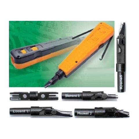 Goldtool 5 in 1 Impact Punch Down Tool with Multiple Insertion Blade Heads