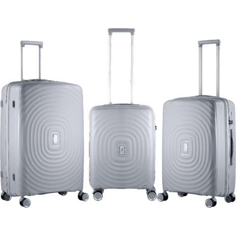 Travelwize Ripple PP 4-Wheel Spinner 65cm Luggage Platinum