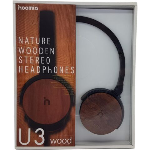 Headphone with Mic Black and Wood