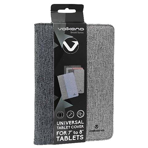 Volkano Tablet 7 inch- 8 cover Shield Series Grey & Black