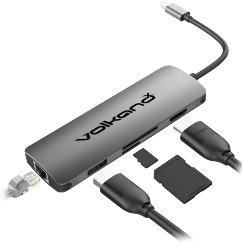 VolkanoX Core Dock series USB Type C Dock - HDMI + USB 3.0 + LAN + Card Reader + PD