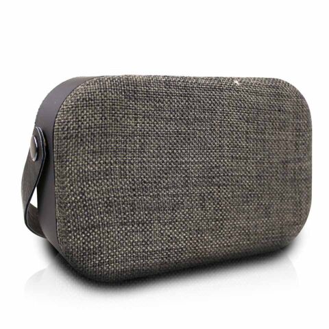 Volkano Fabric Series Bluetooth Speaker With Fabric Trim - Dark Grey