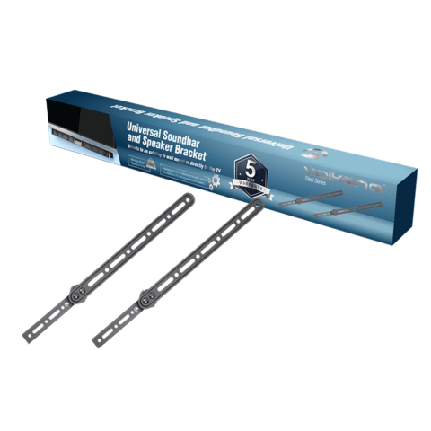 Volkano Steel series Soundbar and Speaker TV bracket - Black