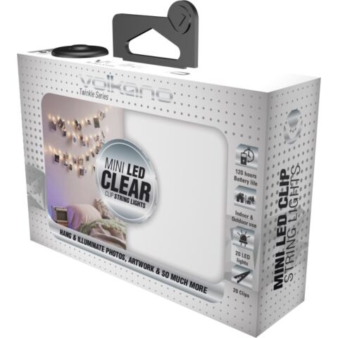 Volkano Twinkle Series CLEAR Photo Clips with LED Lights