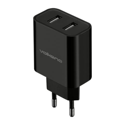 Volkano Cupla series 3.1A Dual Output Charger - Black