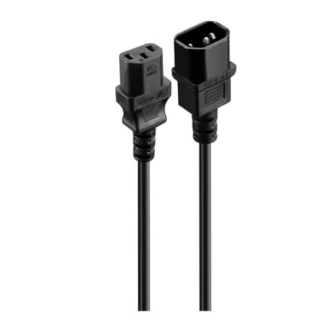 Volkano Presto series Power Cable 3 pin IEC extension 1.8m 10A - black