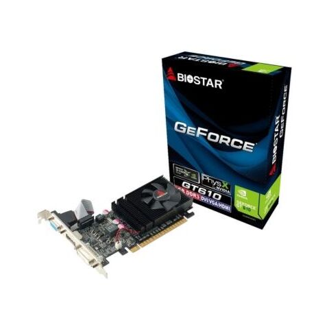 Biostar NVidia GeForce GT610 (VN6103THG6) 1024MB DDR3 64-bit PCI Express 2.0 x16 Memory Clock 1000MHz Engine Clock 810/600MHz DVI D-Sub HDMI-Video Card