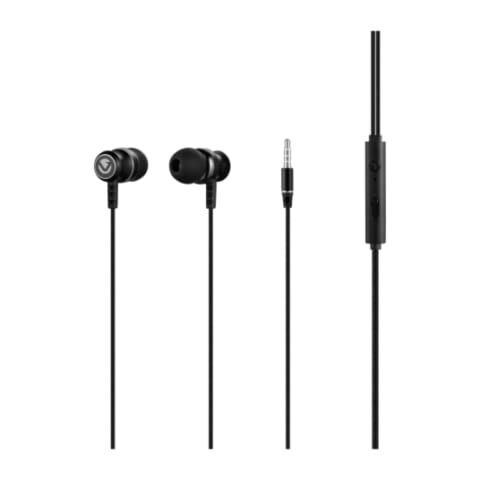Volkano Stannic 2.0 Series Aux Earphones with Microphone - Black