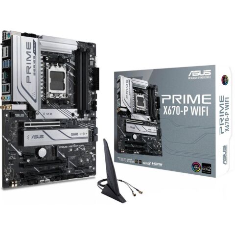 Asus Prime X670-P WiFi X670 Chipset AMD Ryzen 7000 Series AM5 Socket ATX Motherboard