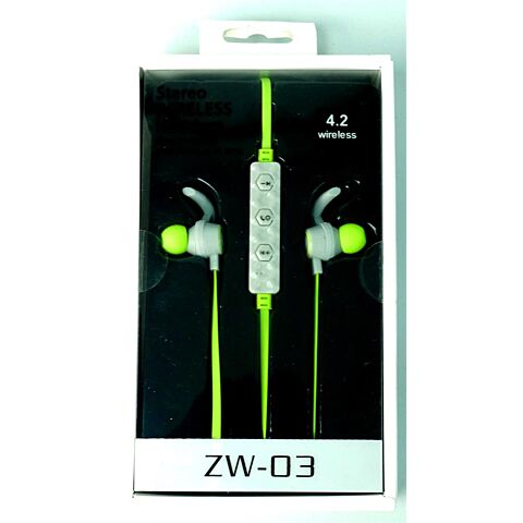 Geeko ZW-03 Wireless Bluetooth Earphones Green
