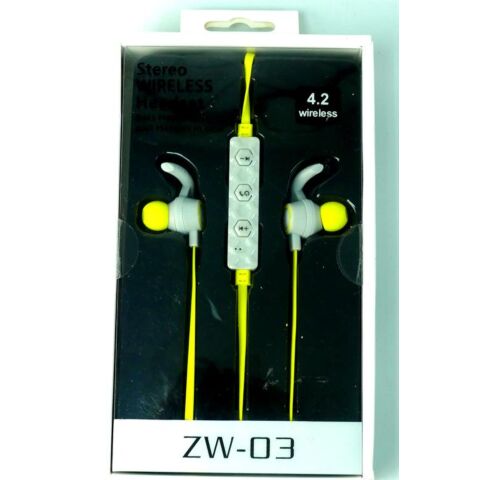 Geeko ZW-03 Wireless Bluetooth Earphones Yellow