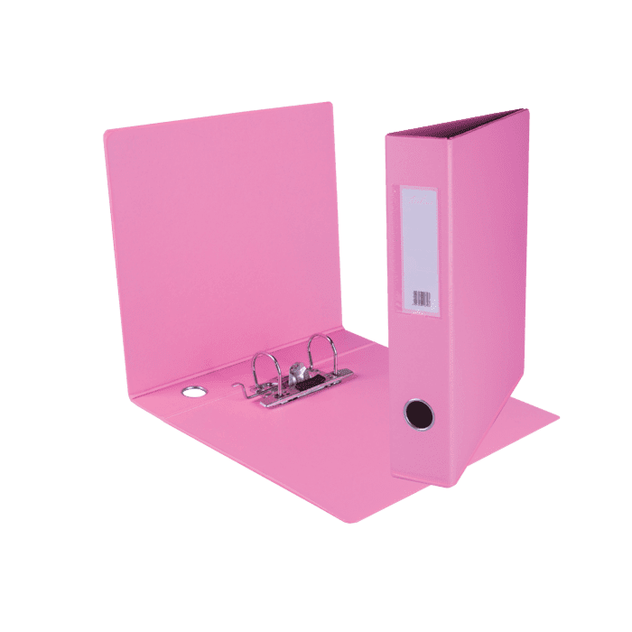 Treeline A4 Mini Lever Arch File PVC Box-10 Pink