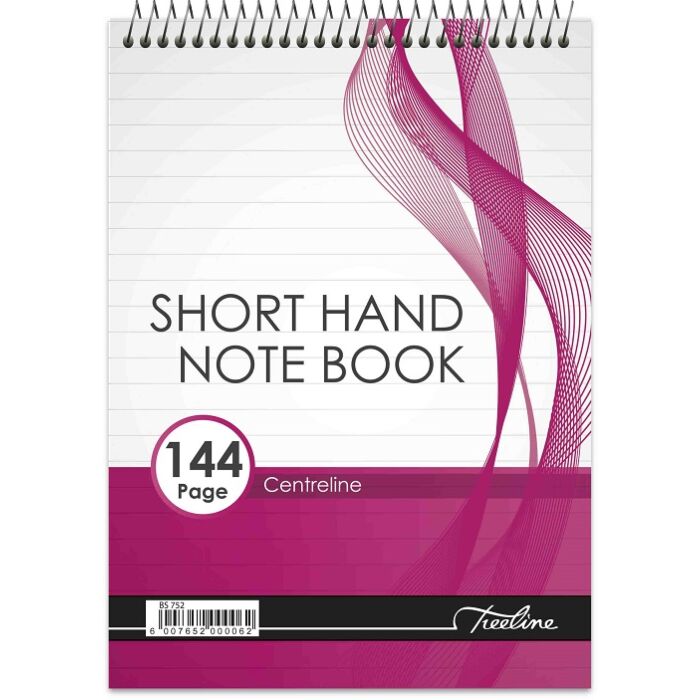 Treeline Short Hand A5 Top Bound 144 pg Feint Centreline Note Book