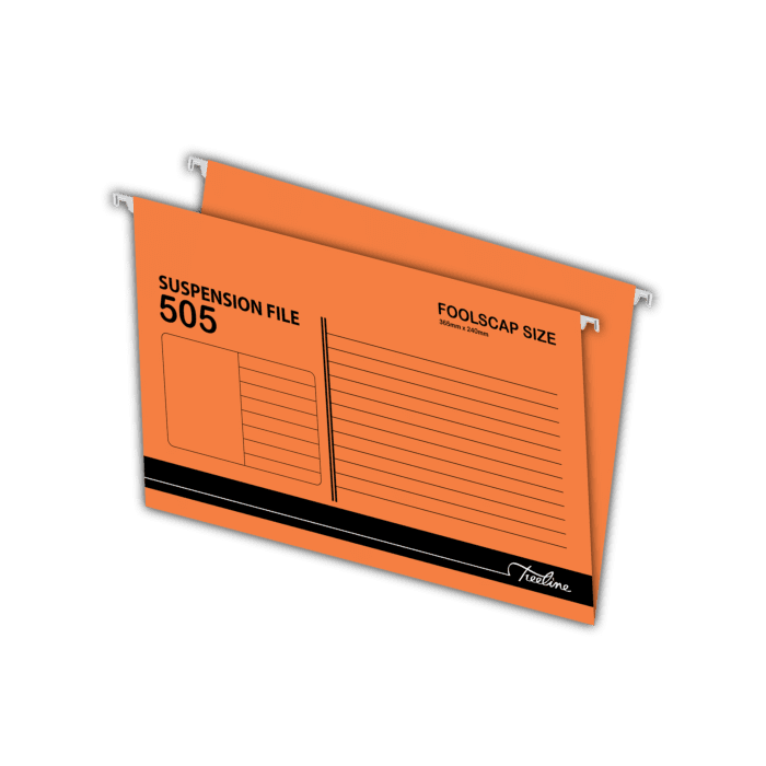 Treeline Foolscap Suspension File Orange Box-25