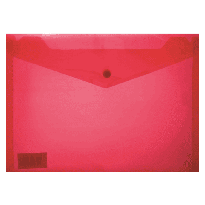 Treeline A3 PVC Carry Folder With Stud Pkt-06 Red