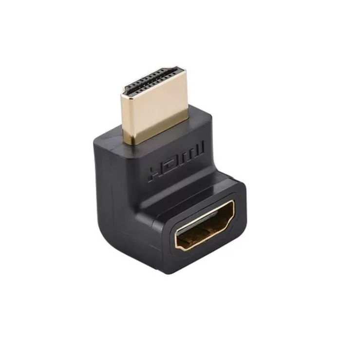 uGreen Version 2 HDMI Male To Female 90 Degree Up Adapter Colour Black
