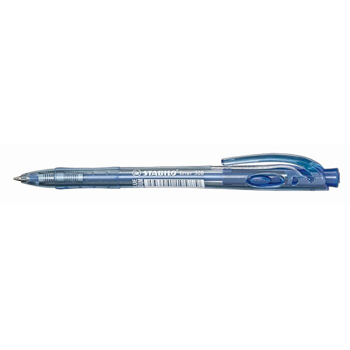 STABILO Liner Click BallPoint Pen Medium Blue (Box-10)