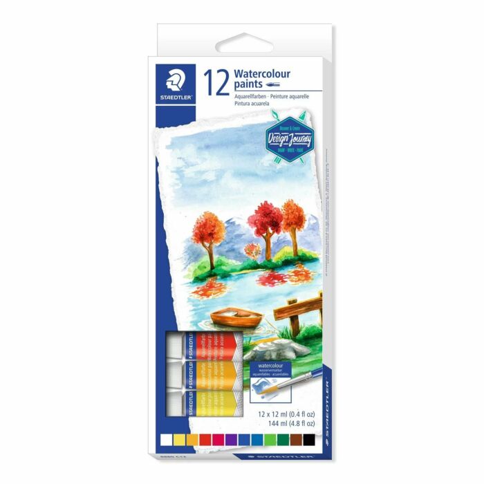 Staedtler Water Colour Paint 12 x 12ml tubes Box-6