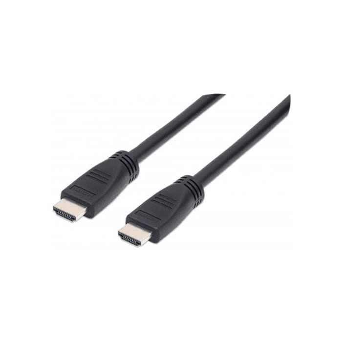 Manhattan High Speed HDMI Cable With Ethernet - 4K@30Hz HEC ARC 3D HDMI Male to Male Shielded 15 m (50 ft.) Black