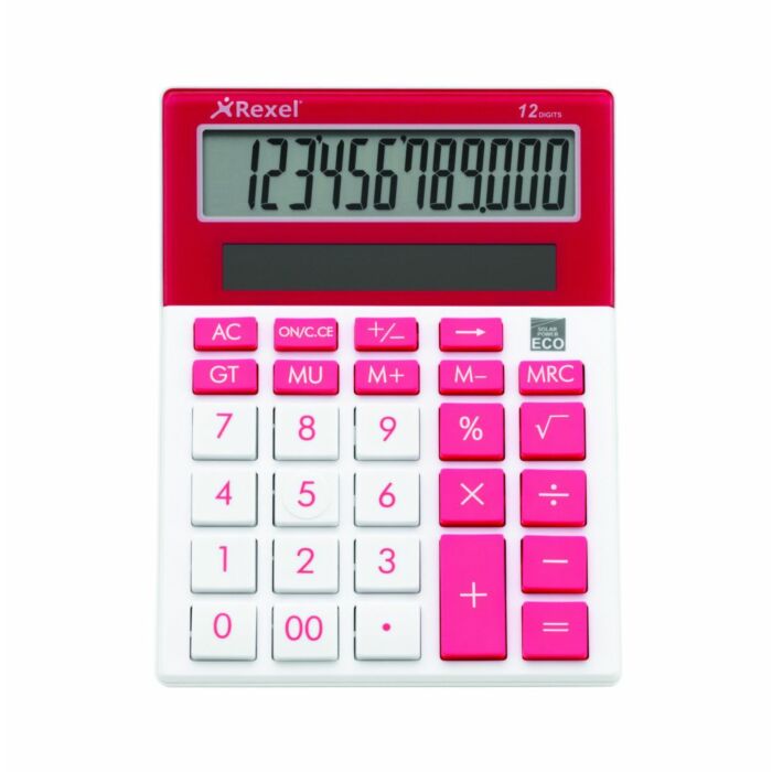 Rexel Joy Series Desktop Calculator Pink